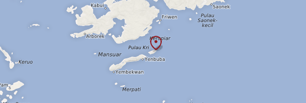 Carte Île de Mansuar Kri - Indonésie
