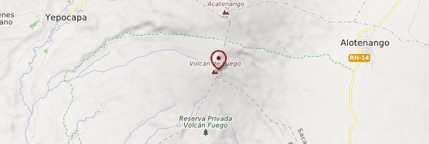 Carte Volcan de Fuego - Guatemala