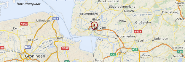 Carte Emden - Allemagne