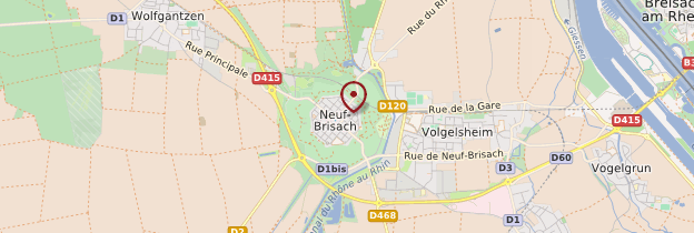 Carte Neuf-Brisach - Alsace