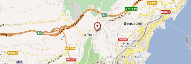 Carte La Turbie - Côte d'Azur