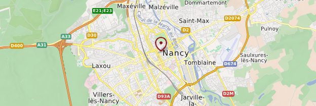 Carte Nancy - Lorraine