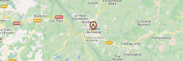 Carte Saint-Léonard-de-Noblat - Limousin
