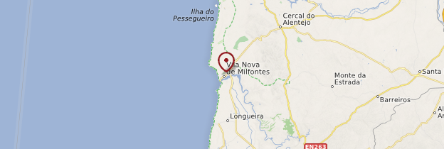Carte Vila Nova de Milfontes - Portugal