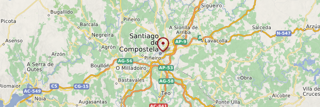 Carte Santiago de Compostela (Saint-Jacques-de-Compostelle) - Espagne