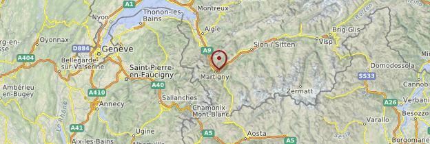 Carte Martigny - Suisse