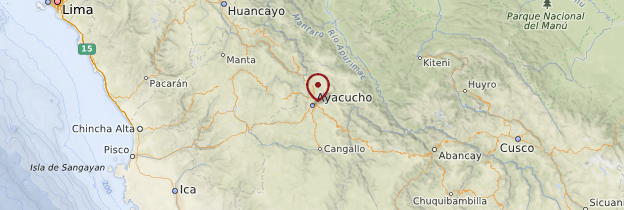 Carte Ayacucho - Pérou