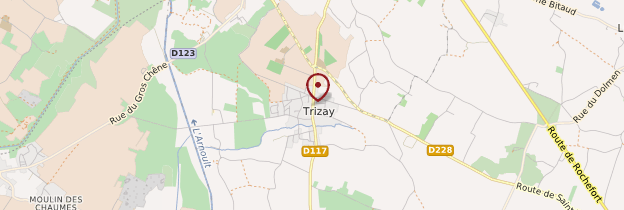 Carte Trizay - Poitou, Charentes