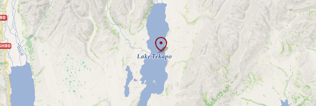 Carte Lac Tekapo - Nouvelle-Zélande