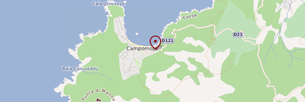 Carte Campomoro - Corse