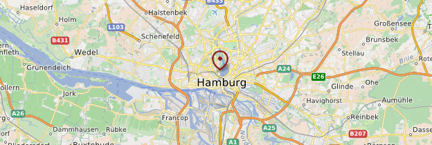 Carte Hamburg (Hambourg) - Allemagne
