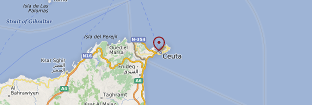 Carte Ceuta (Sebta) - Maroc