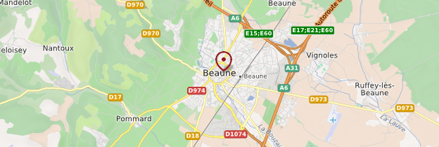 Carte Beaune - Bourgogne