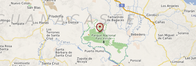 Carte Parc Palo Verde - Costa Rica