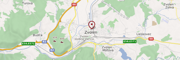 Carte Zvolen - Slovaquie