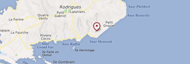 Carte A l'Est et au Sud - Île Maurice, Rodrigues