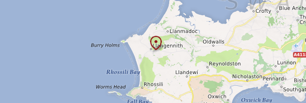 Carte Llangennith - Pays de Galles