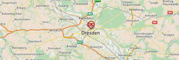 Carte Dresden (Dresde) - Allemagne