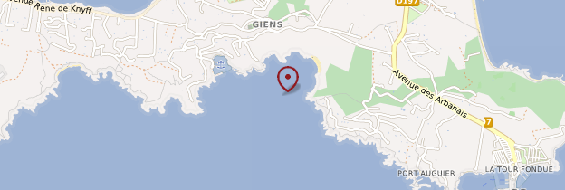 Carte Presqu'île de Giens - Côte d'Azur