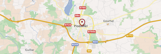Carte Ploërmel (Ploermael) - Bretagne