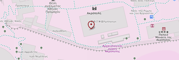 Carte Acropole - Athènes