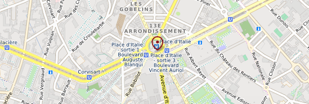Carte 13ème arrondissement - Paris