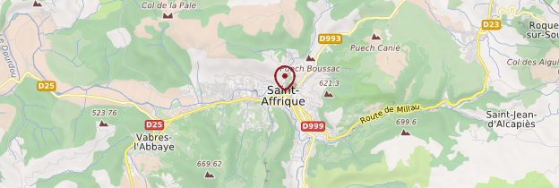 Carte Saint-Affrique - Midi toulousain - Occitanie