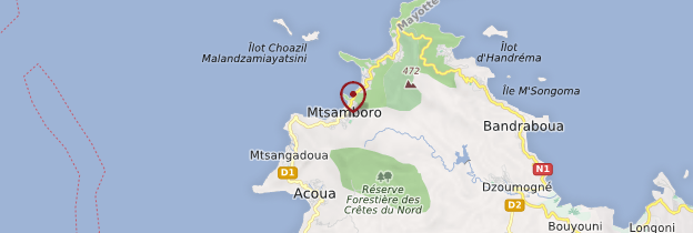 Carte M'tsamboro - Mayotte