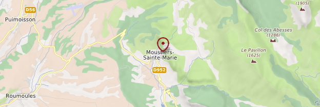 Carte Moustiers-Sainte-Marie - Provence