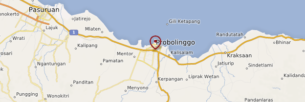 Carte Probolinggo - Indonésie