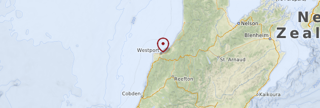 Carte Westport - Nouvelle-Zélande