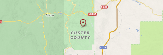 Carte Custer State Park - États-Unis