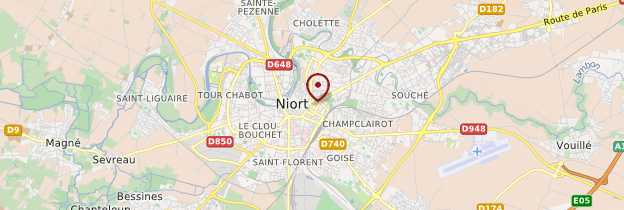 Carte Niort - Poitou, Charentes