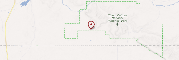 Carte Chaco Canyon - Parcs nationaux de l'Ouest américain