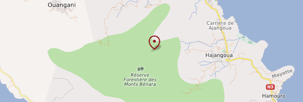 Carte Mont Benara - Mayotte