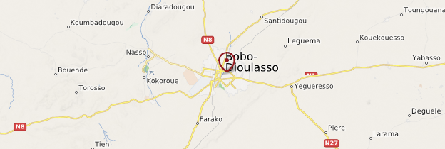 Carte Bobo-Dioulasso - Burkina Faso