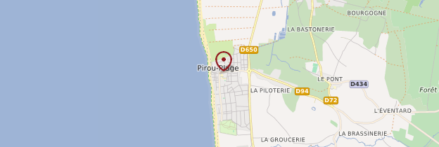 Carte Pirou-Plage - Normandie