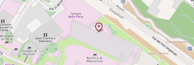 Carte Basilica di Massenzio e di Costantino (basilique de Maxence et de Constantin) - Rome