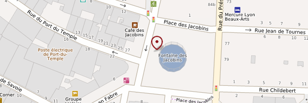 Carte Place des Jacobins - Lyon et ses environs