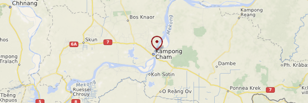 Carte Province de Kompong Cham - Cambodge