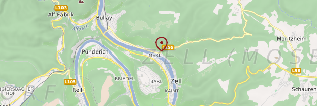 Carte Zell-Merl - Allemagne