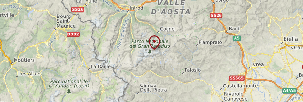 Carte Parc national du Grand-Paradis - Italie