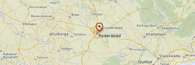 Carte Hyderabad - Inde