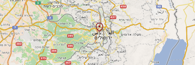 Carte Mont des Oliviers - Israël, Palestine