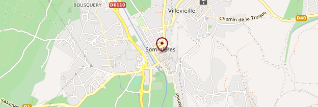 Carte Sommières - Languedoc-Roussillon