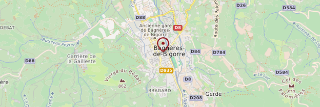 Carte Bagnères-de-Bigorre - Midi toulousain - Occitanie