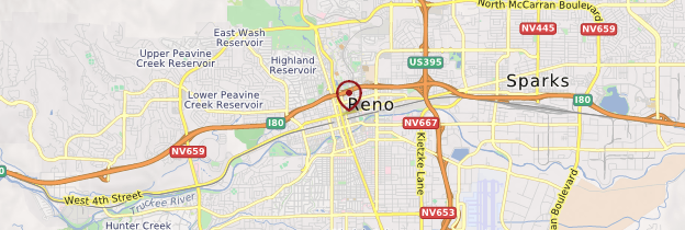 Carte Reno - Parcs nationaux de l'Ouest américain