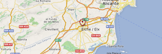 Carte Elche - Espagne