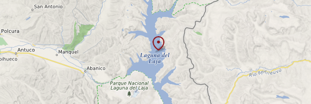 Carte Parc national Laguna del Laja - Chili