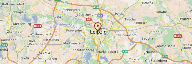 Carte Leipzig - Allemagne